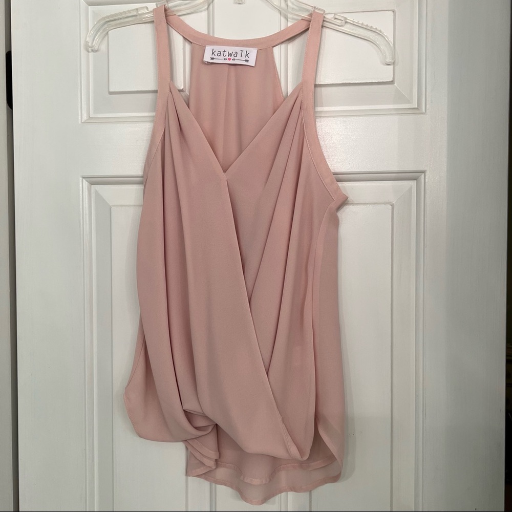 Katwalk draped tank blouse